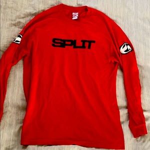 Split long sleeve tee shirt